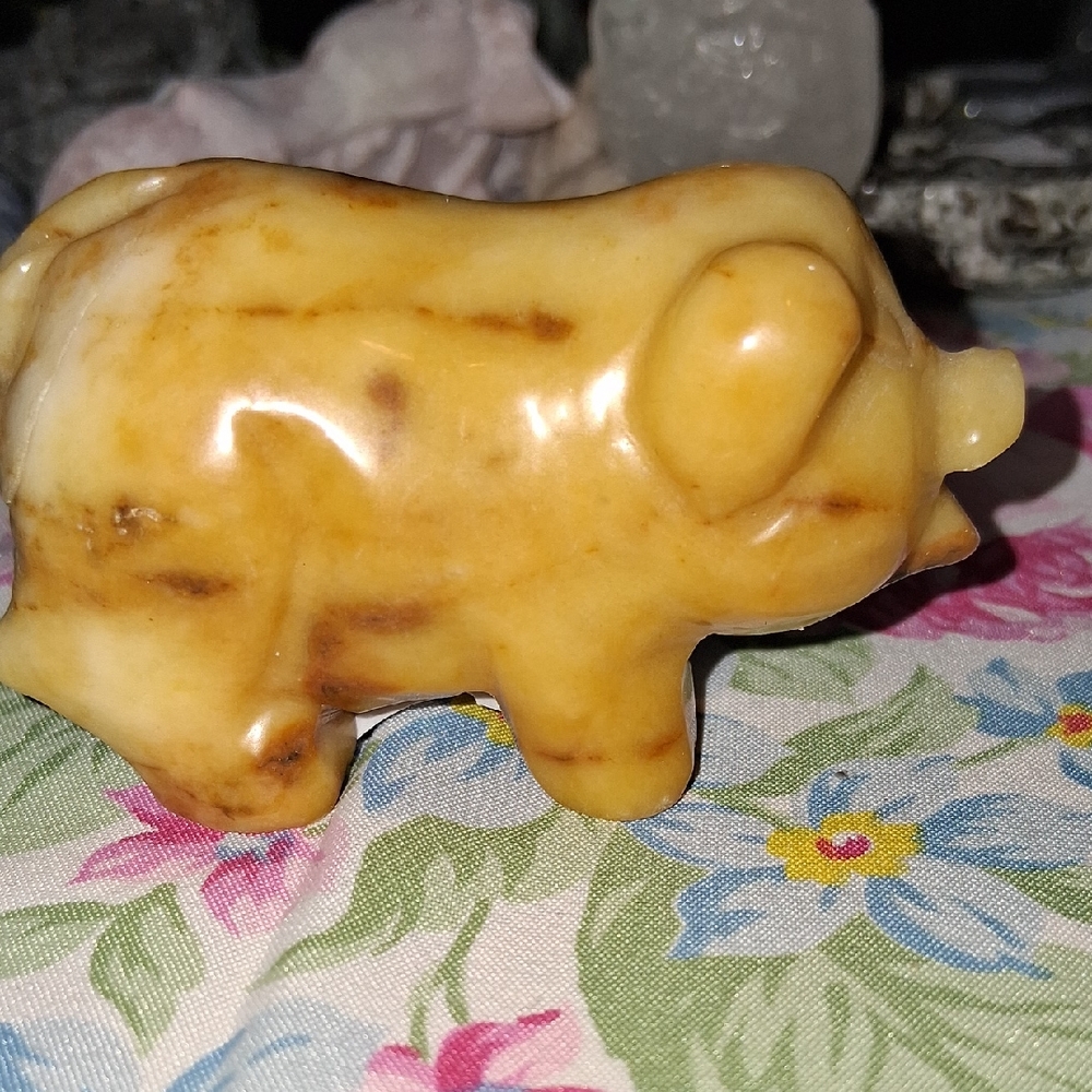 Yellow Aventurine Pig Figurine